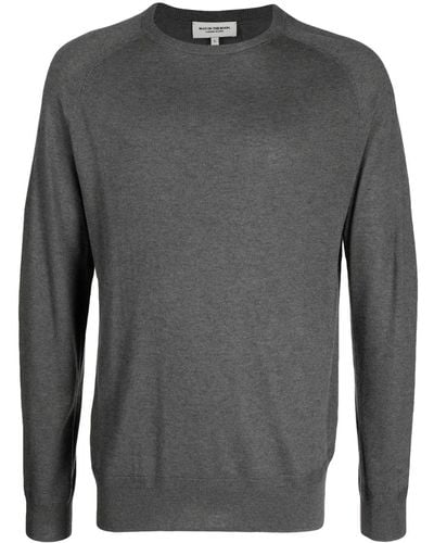 MAN ON THE BOON. Long-sleeve Crew-neck Knitted Sweater - Grey