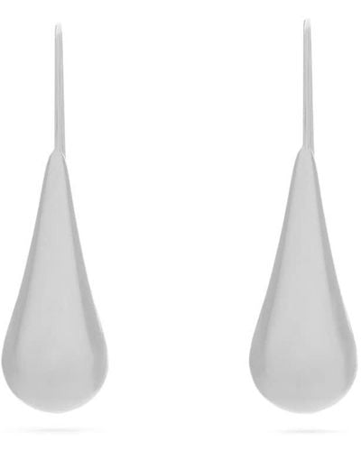 Kenneth Jay Lane Teardrop Hook Earrings - White
