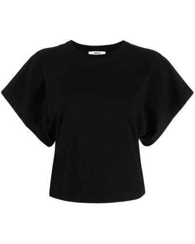 Agolde Britt Dolman-Sleeve Cotton T-Shirt - Black