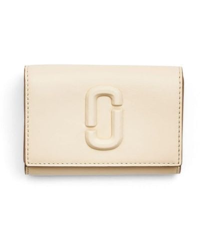 Marc Jacobs The Leather J Marc Tri-fold Wallet - Natural