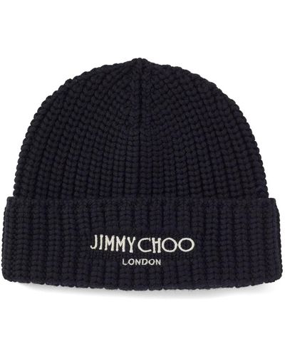 Jimmy Choo Ribgebreide Muts - Blauw