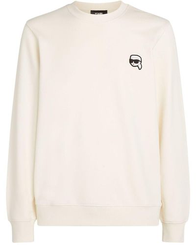 Karl Lagerfeld Ikonik 2.0 Organic Cotton Sweatshirt - Natural