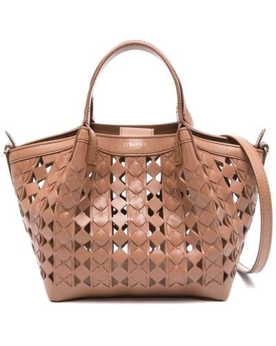 Serapian Mini Secret Mosaico Leather Tote Bag - Pink