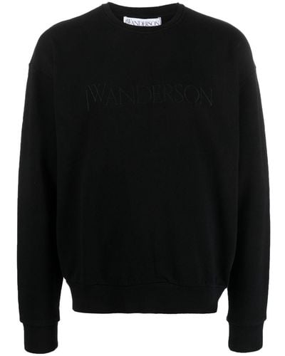 JW Anderson Sweatshirt mit Logo-Stickerei - Schwarz