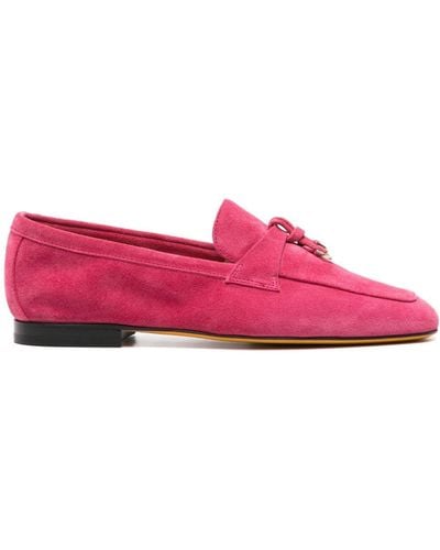 Doucal's Loafer aus Wildleder mit Quasten - Pink