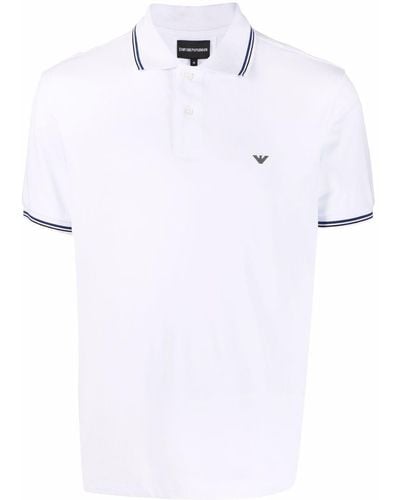 Emporio Armani Poloshirt mit Logo-Print - Weiß