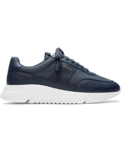 Axel Arigato Logo-print Panelled Leather Trainers - Blue