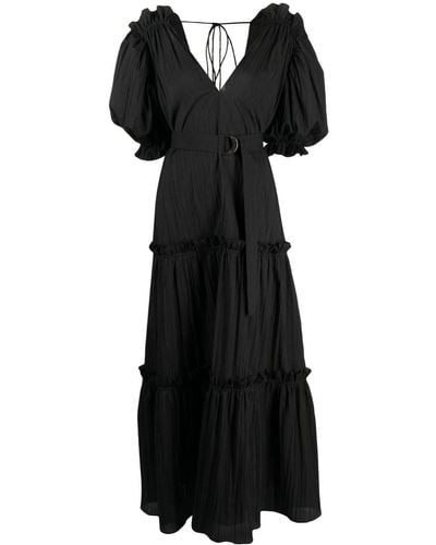 Acler Devonshire パフスリーブ ドレス - ブラック