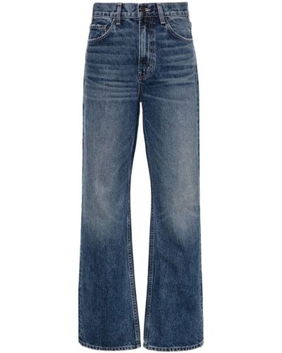 Nili Lotan High Waist Straight Jeans - Blauw
