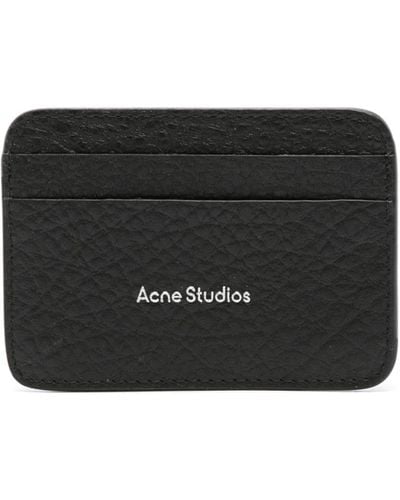 Acne Studios Logo-print Leather Cardholder - Black