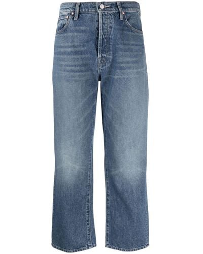 Mother The Ditcher Cropped Jeans - Blue