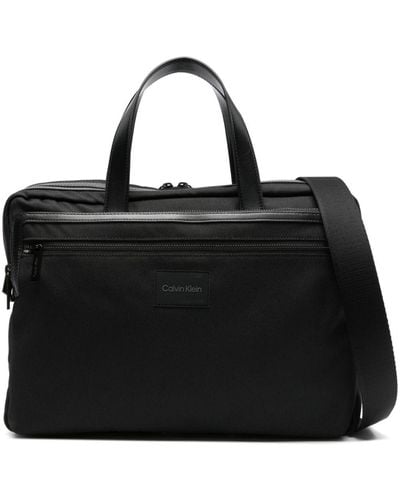 Calvin Klein Zipped Laptop Bag - Black