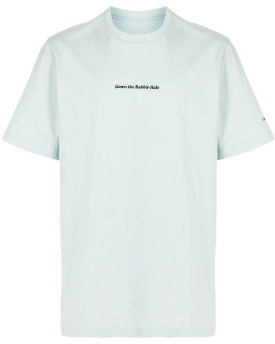 OAMC Slogan-print Cotton T-shirt - Blue