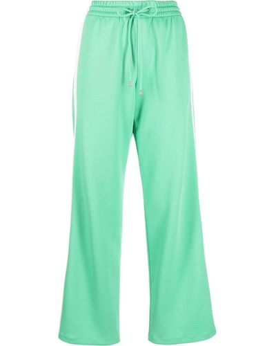 Maje Side-stripe Drawstring-waist Track Pants - Green