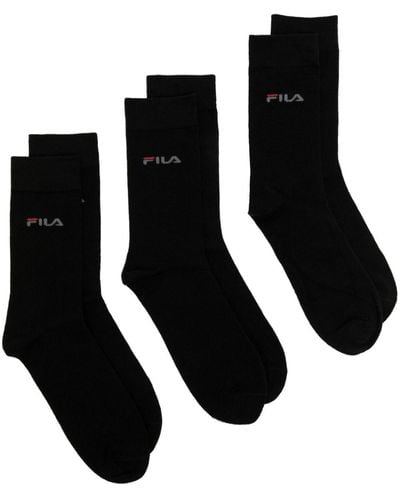 Fila ロゴ 靴下 セット - ブラック