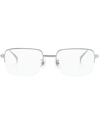 Dunhill Brille mit eckigem Gestell - Grau