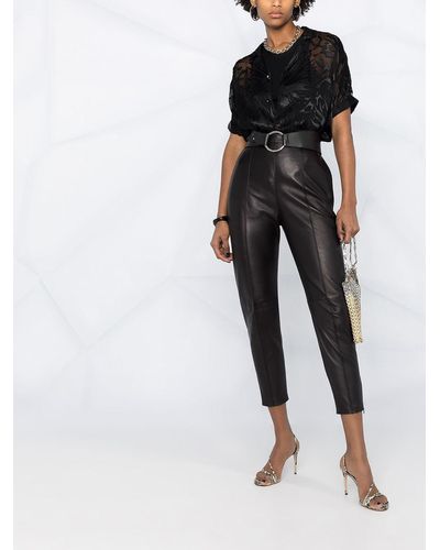 Isabel Marant Cropped Tapered Pants - Black