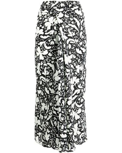 Stella McCartney Floral-print Asymmetric Midi Skirt - White