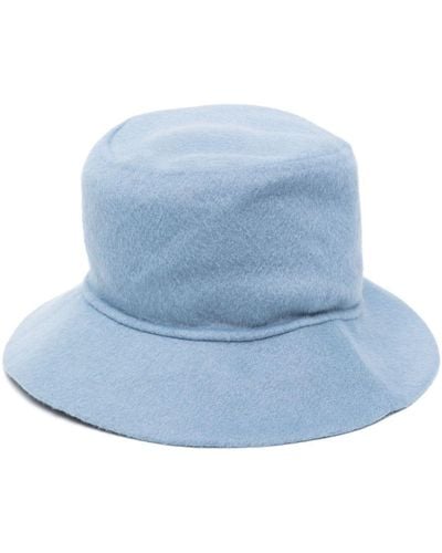 P.A.R.O.S.H. Wide-brim Wool Bucket Hat - Blue