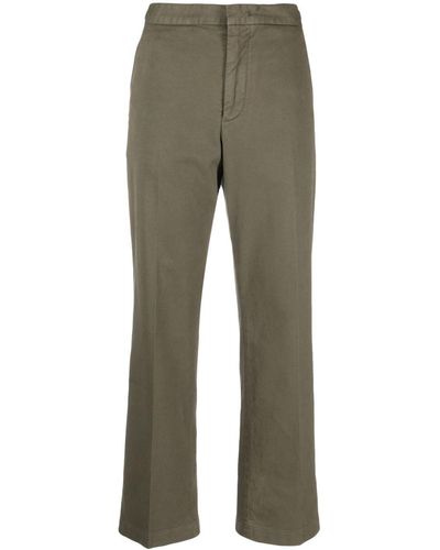 Aspesi High-waisted Cropped Trousers - Green