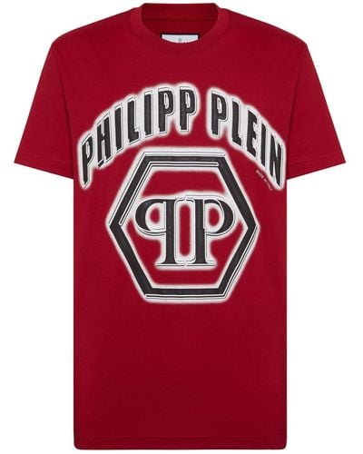 Philipp Plein Logo-print Cotton T-shirt - Red