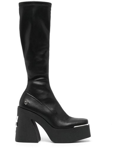 Naked Wolfe Impact Chunky-heel Boots - Black