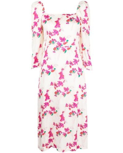 Ba&sh Kleid mit Blumenmuster - Pink