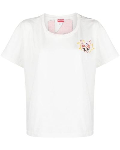KENZO T-shirt Bowling à imprimé graphique - Blanc