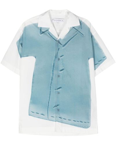 JW Anderson Overhemd Met Print - Blauw