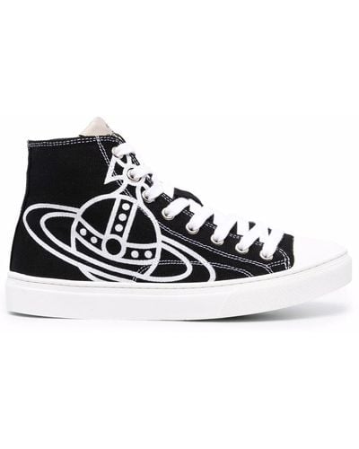 Vivienne Westwood Sneakers alte con stampa Orb - Bianco