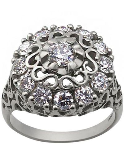Dolce & Gabbana 18kt White Gold Diamond Sicily Ring - Metallic