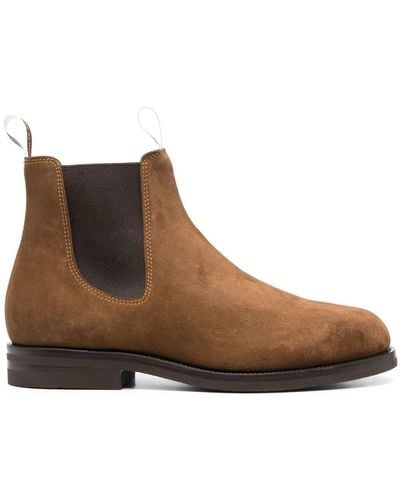 SCAROSSO William Iii Suede Chelsea Boots - Brown