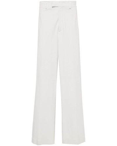 Vetements High-waist Wide-leg Trousers - White