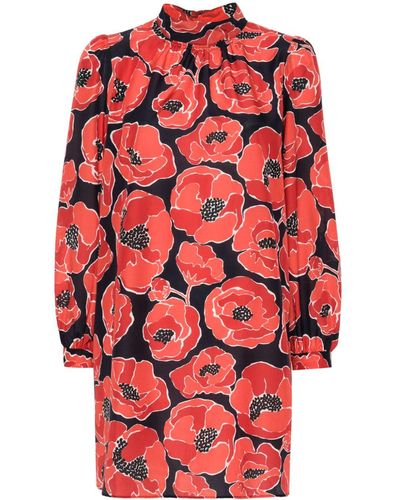 A.P.C. Dalia Kleid mit Blumen-Print - Rot