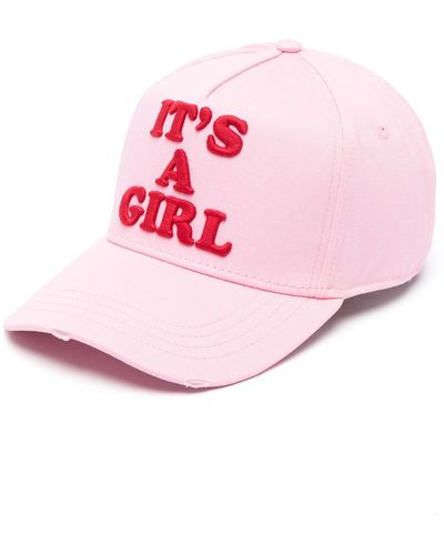 DSquared² D2 Logo-embroidered Cotton Cap - Pink
