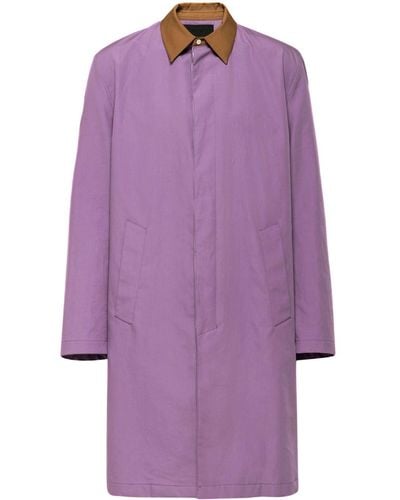 Prada Poplin Double Match Trench Coat - Purple