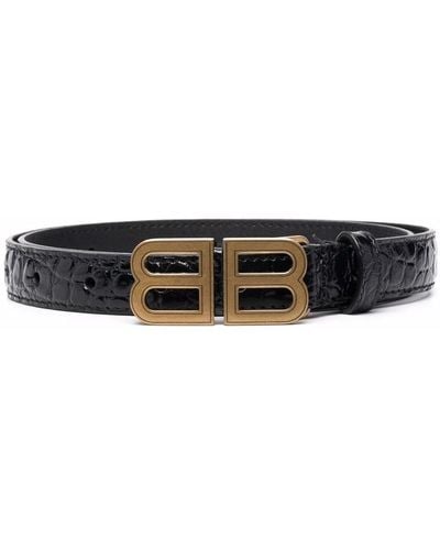 Balenciaga Hourglass Logo-buckle Belt - Black
