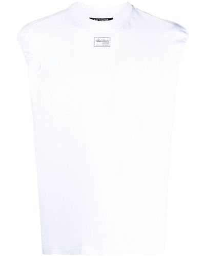 Raf Simons Top mit Logo-Patch - Weiß