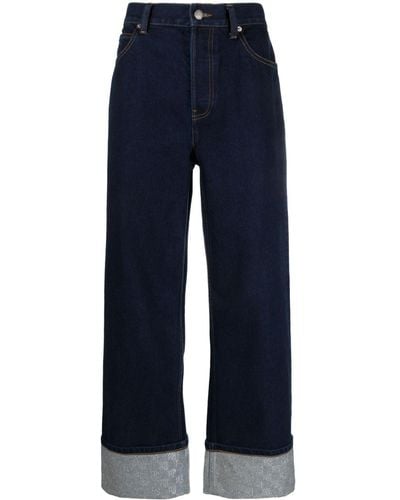 Alexander Wang Jeans a gamba ampia - Blu