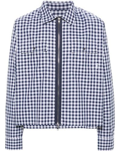Rassvet (PACCBET) Gingham Cotton Zipped Shirt - Blue