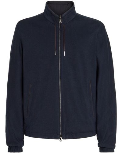 ZEGNA Reversible Wool Jacket - Blue
