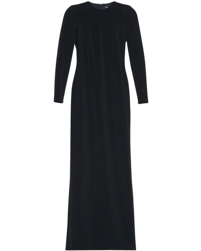 Balenciaga Robe longue à manches longues - Noir