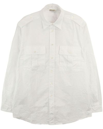 Barena Long-sleeve Cotton Shirt - White