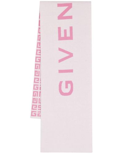 Givenchy 4g Logo-intarsia Scarf - Pink