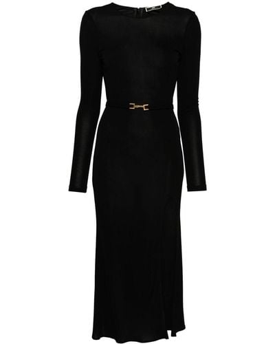 Elisabetta Franchi Detachable-belt Jersey Dress - Black