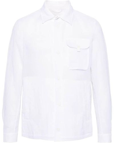 Herno Ripstop Semi-sheer Shirt Jacket - White