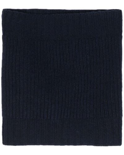 Eleventy Ribbed-knit Cashmere Scarf - Blue