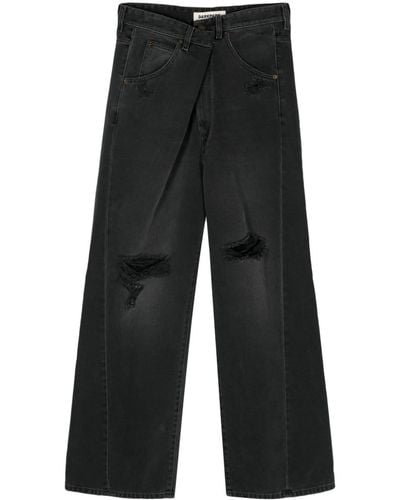 DARKPARK Ines Low-rise Wide-leg Jeans - Black