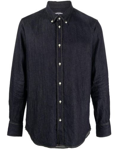 DSquared² Button-up Denim Shirt - Blue