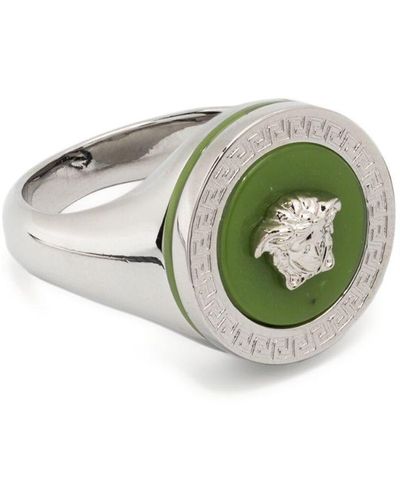 Versace Medusa Enamel Ring - Green